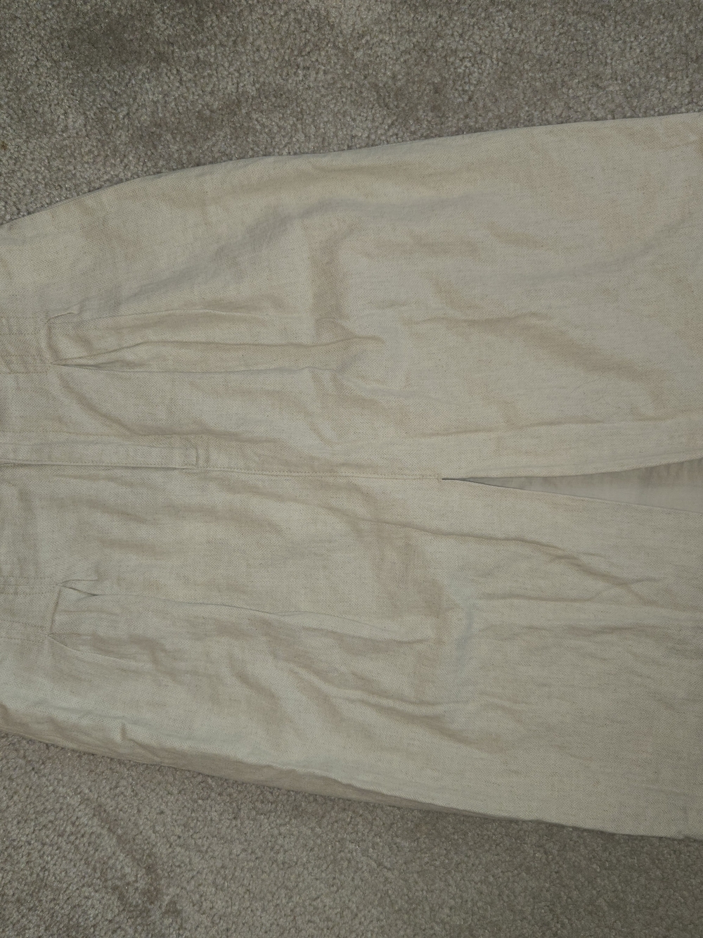 Banana Republic Light Beige Pleated Linen Blend Button Down Skirt